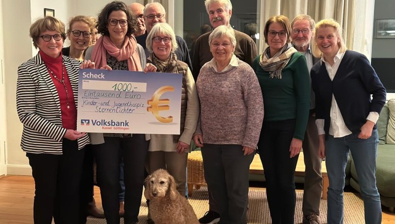 1.000 Euro Spende an geplantes Kinder- und Jugendhospiz Sternenlichter