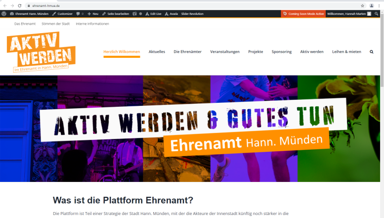 Der Platz fürs Ehrenamt: Ehrenamts-Webseite ist online gegangen