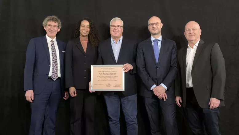 Silberner Kaufmannslöffel  für IHK-Mann Martin Rudolph